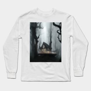 Whispering Cottage in the Darkwood Long Sleeve T-Shirt